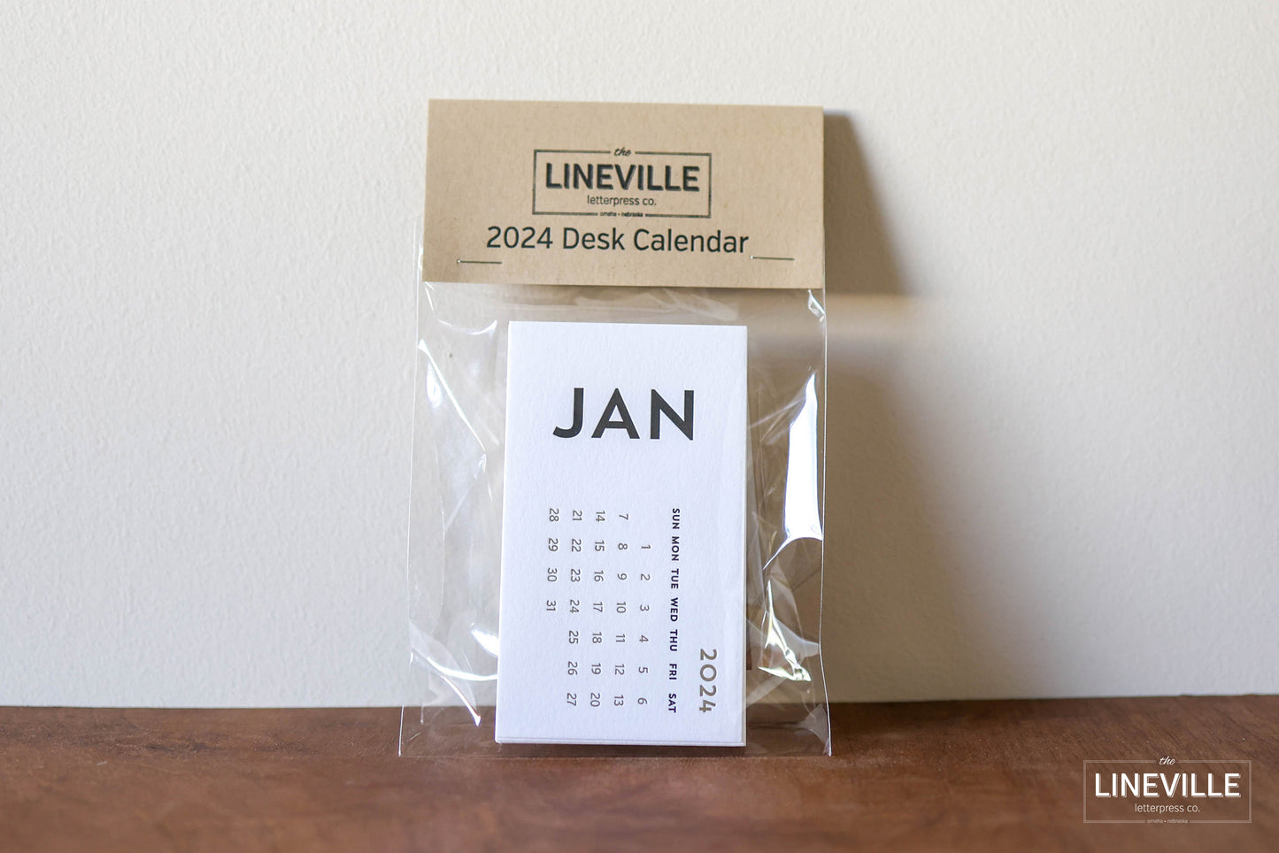 2024 Minimal Letterpress Desk Calendar