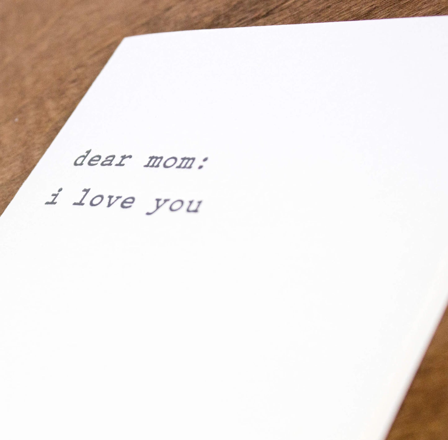 Dear Mom/Dear Dad: I love You Letterpress Greeting Card