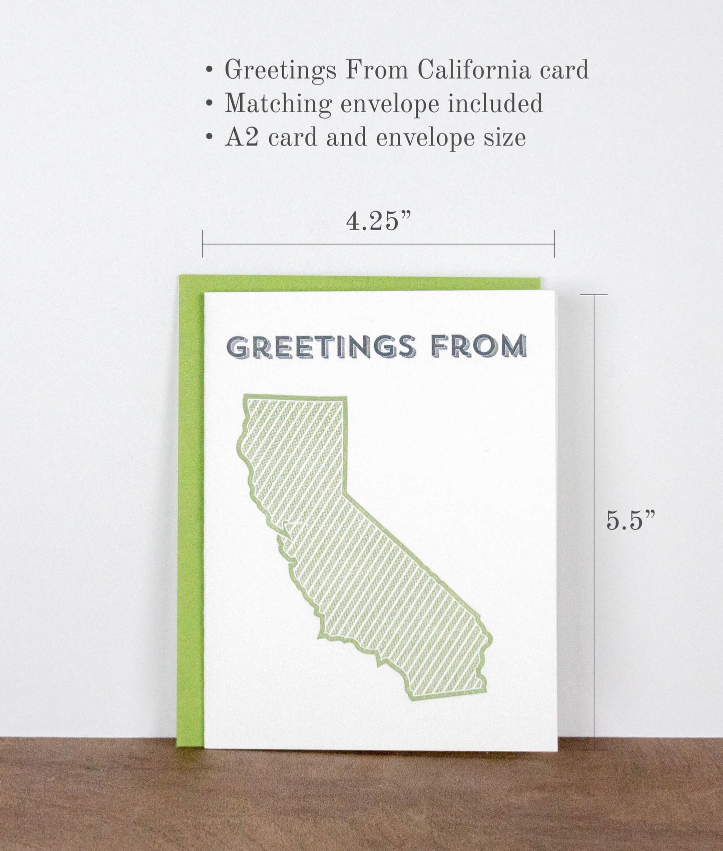 Greetings from Your State Letterpress Greeting Card