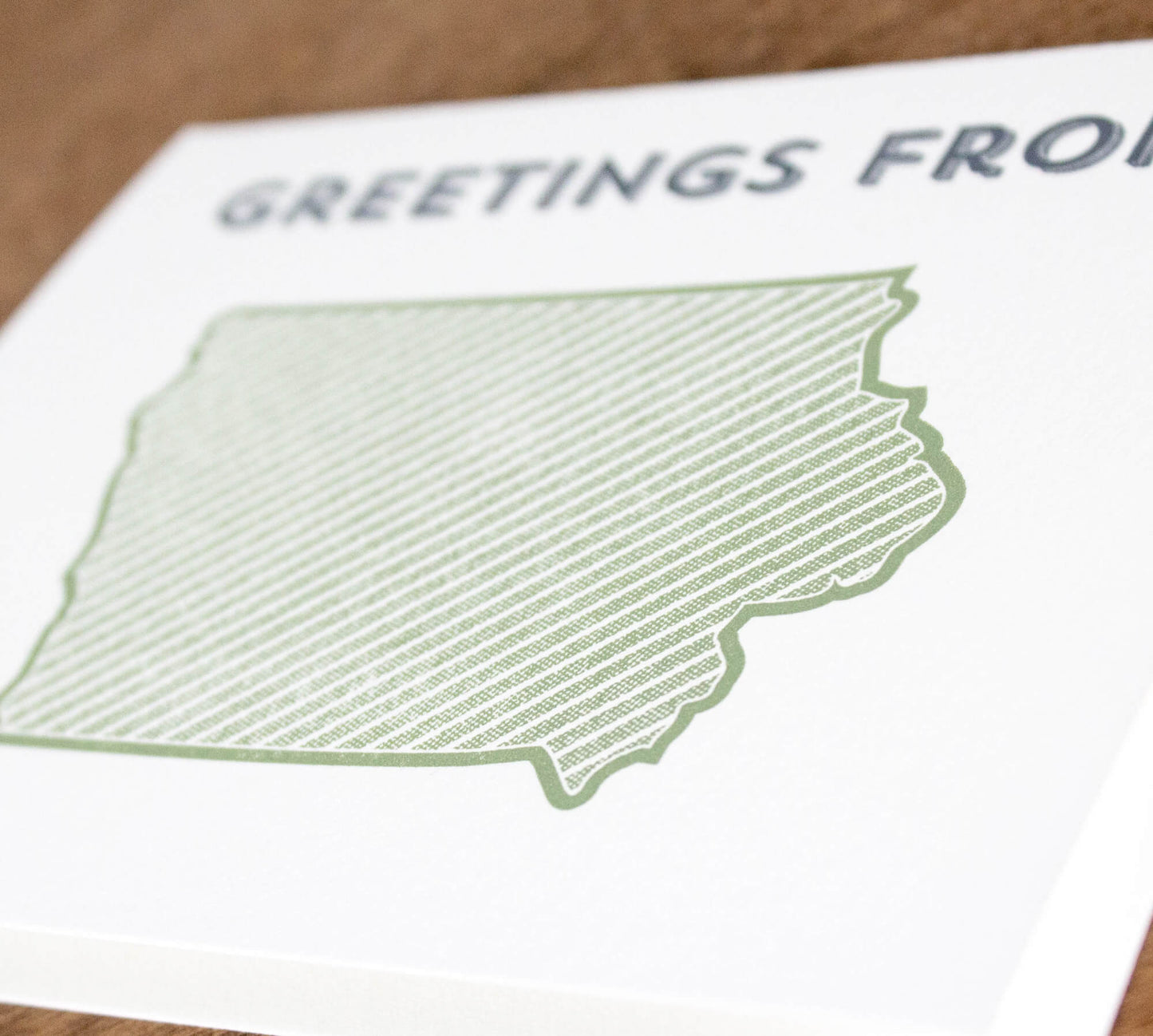 Greetings from Your State Letterpress Greeting Card