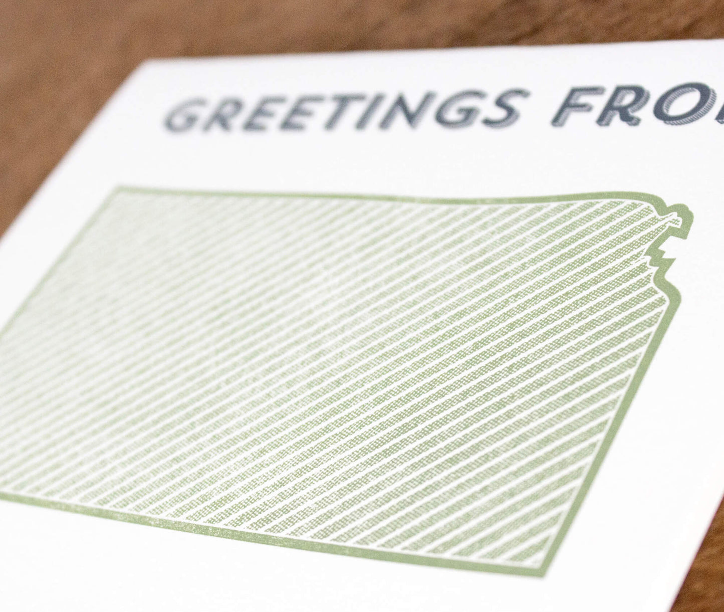 Greetings from Your State Letterpress Greeting Card