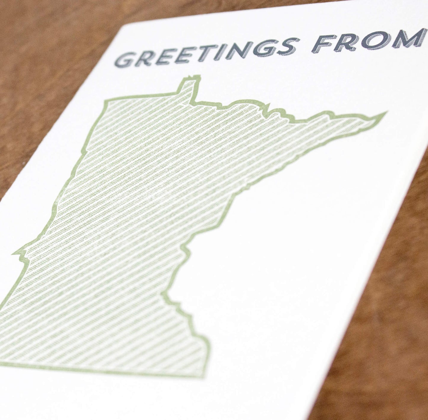 Greetings from Your State Letterpress Greeting Card