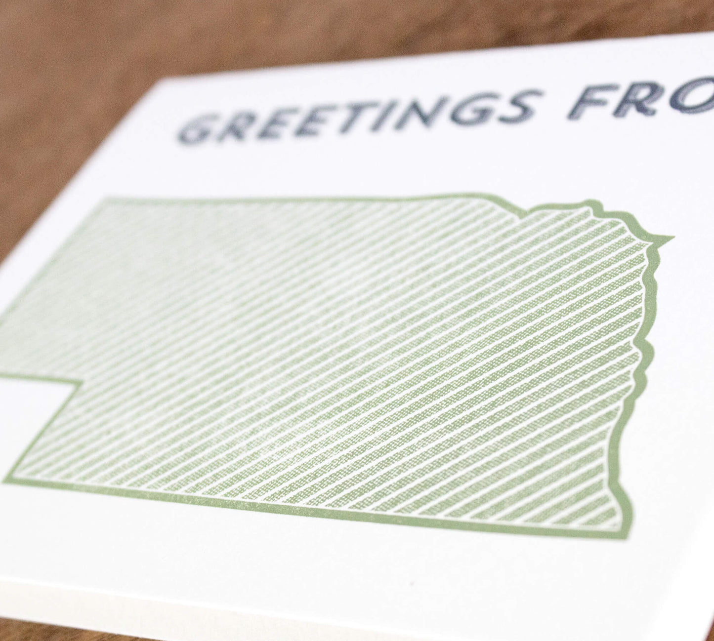 Greetings from Your State Letterpress Greeting Card