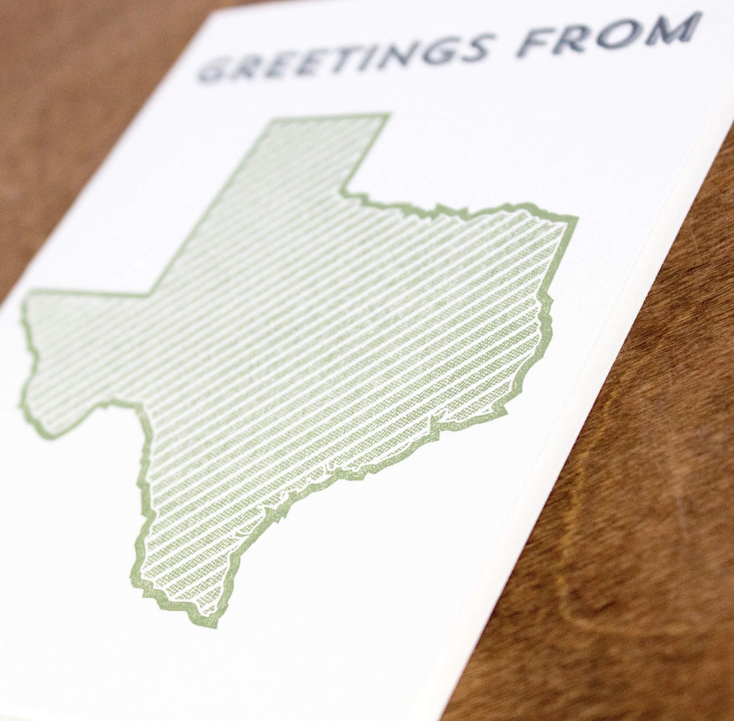 Greetings from Your State Letterpress Greeting Card