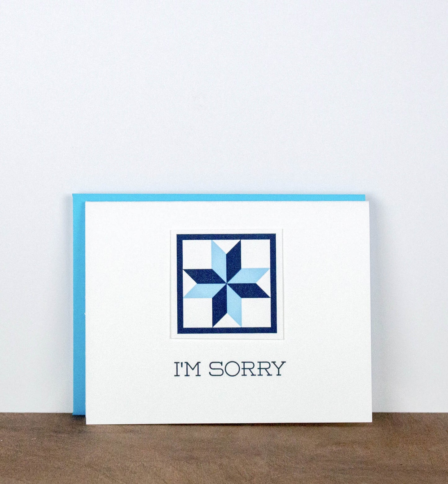 I'm Sorry Quilt Letterpress Greeting Card