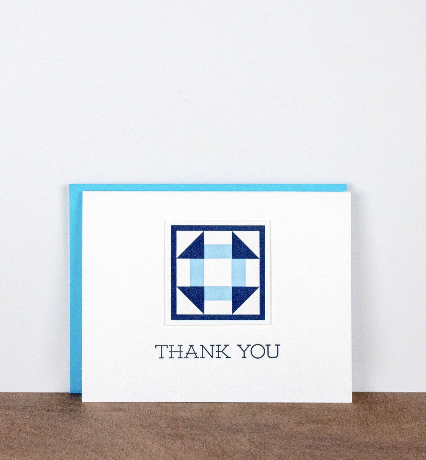 Thank You Quilt Letterpress Greeting Card