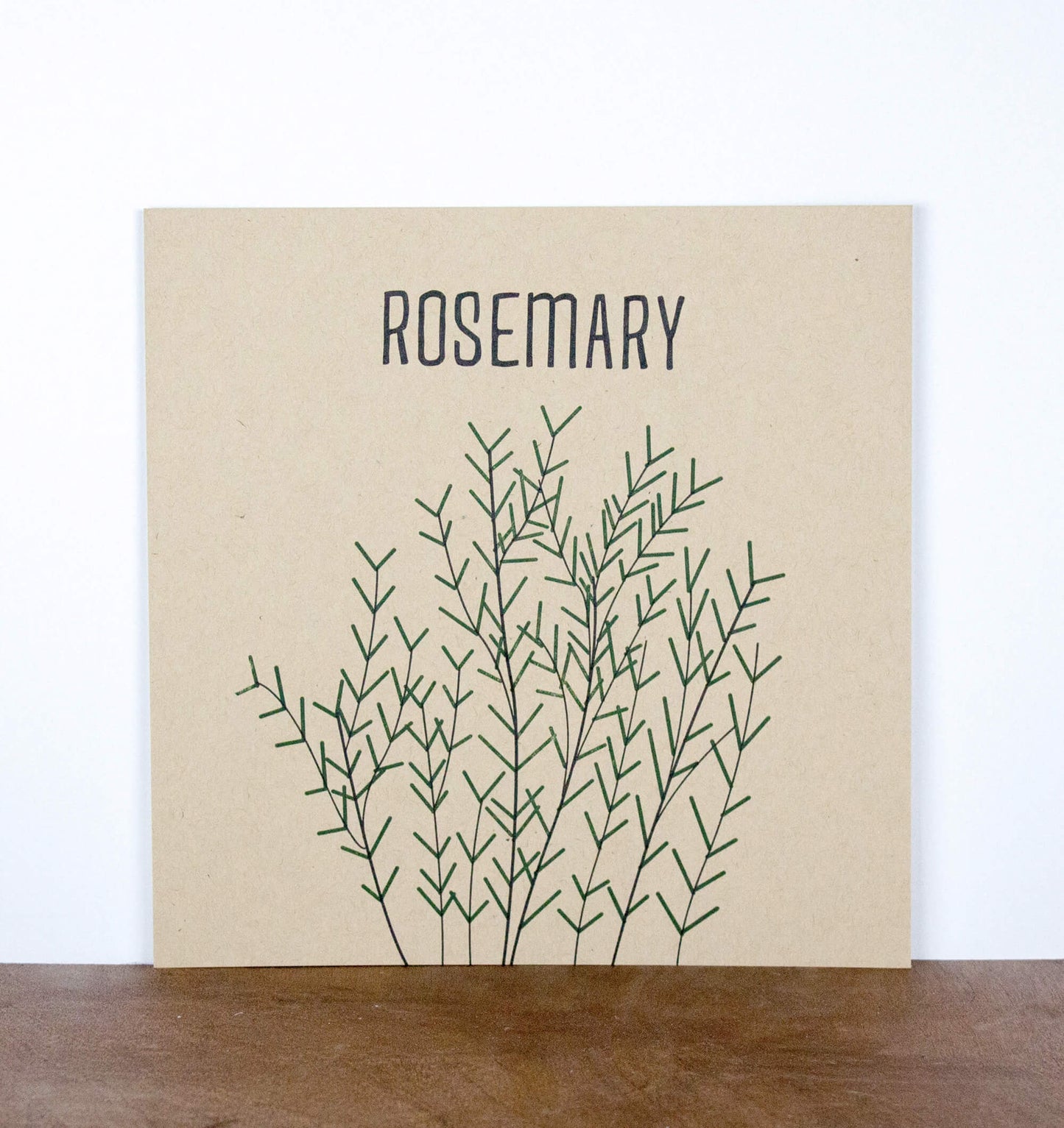 Rosemary 8" x 8" Letterpress Print