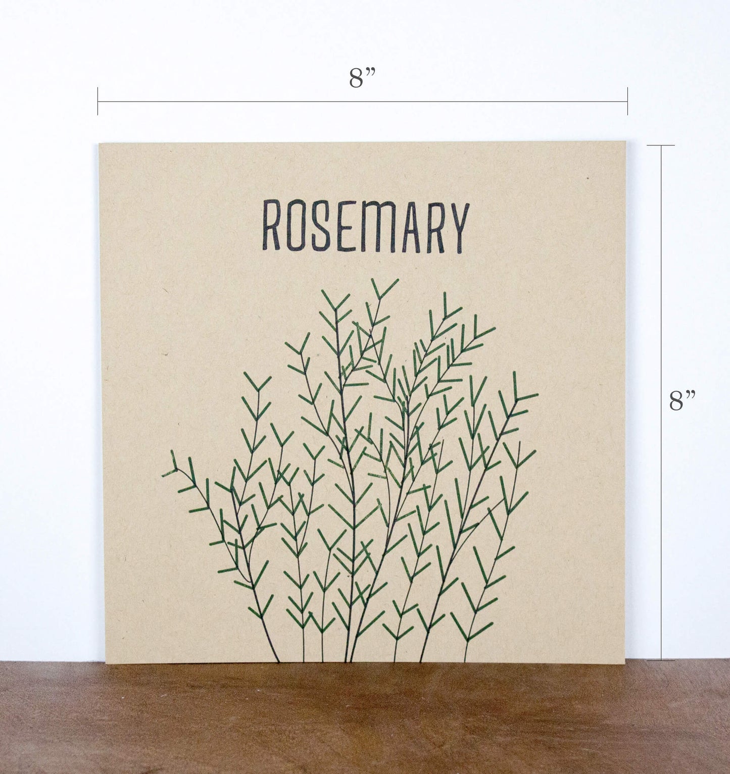 Rosemary 8" x 8" Letterpress Print