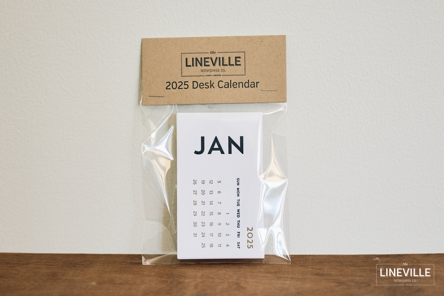 2025 Minimal Letterpress Desk Calendar