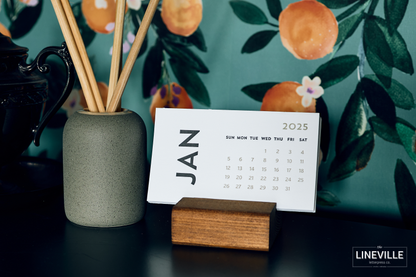 2025 Minimal Letterpress Desk Calendar