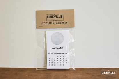 2025 Letterpress Moon Phase Desk Calendar