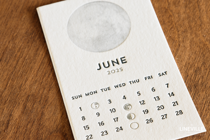 2025 Letterpress Moon Phase Desk Calendar