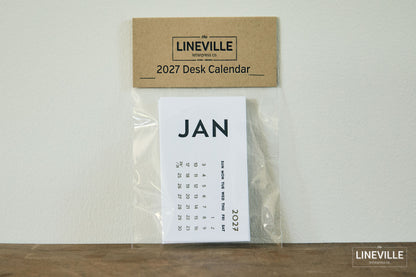 2027 Minimal Letterpress Desk Calendar