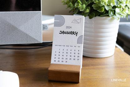 2024 Art Deco Letterpress Desk Calendar