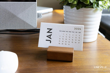 2024 Minimal Letterpress Desk Calendar