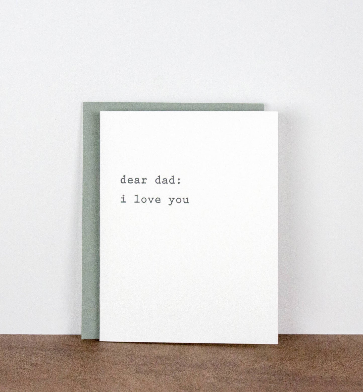 Dear Mom/Dear Dad: I love You Letterpress Greeting Card