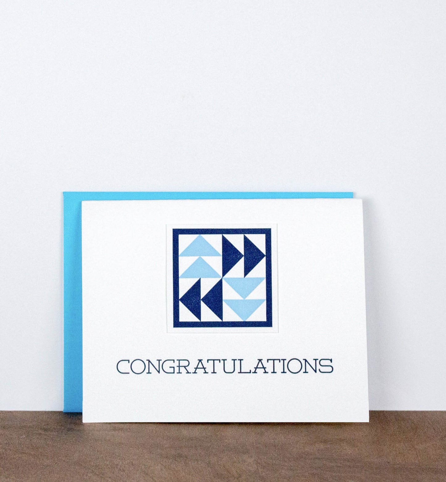 Congratulations Quilt Letterpress Greeting Card