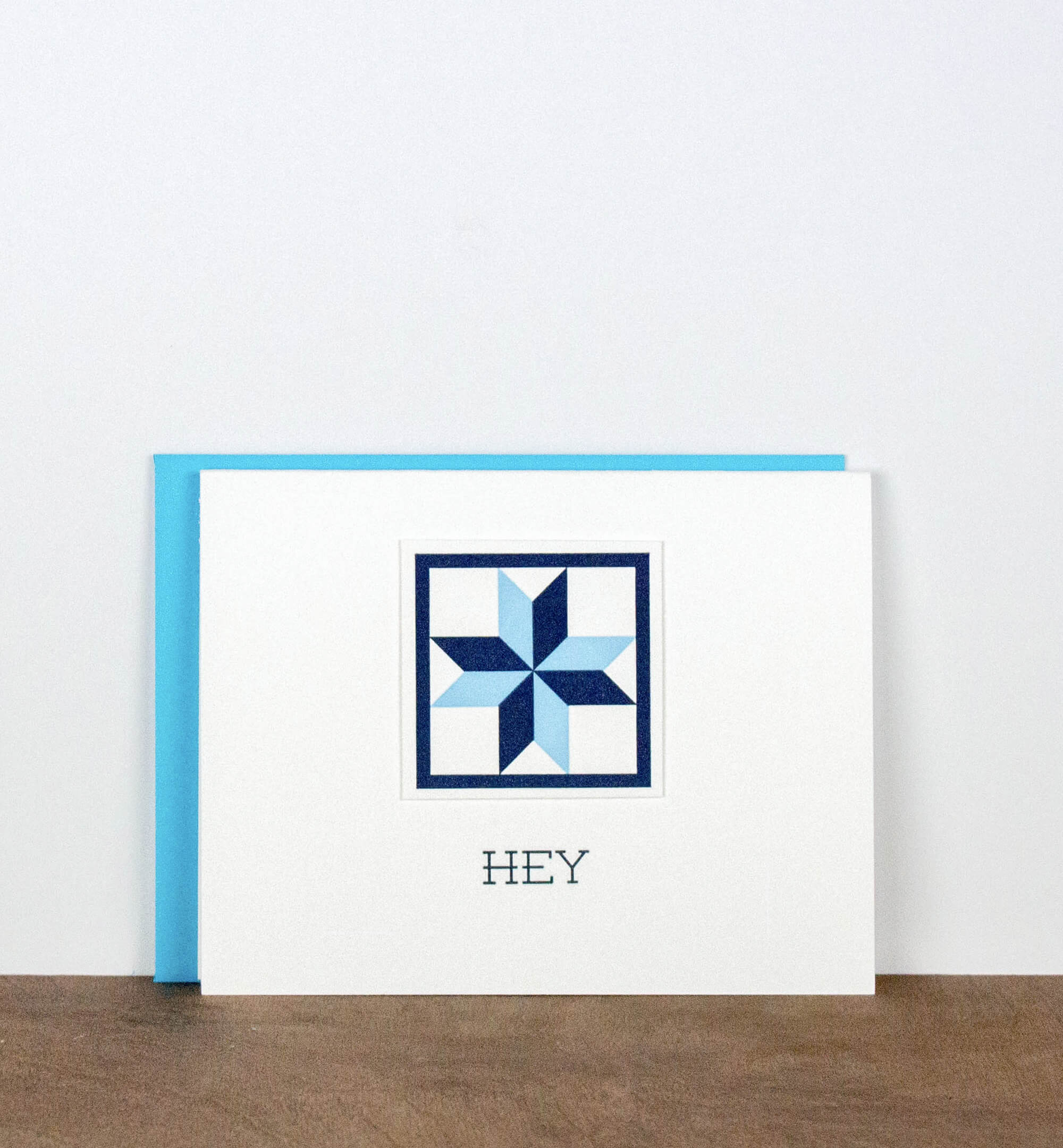 Hey Quilt Letterpress Greeting Card