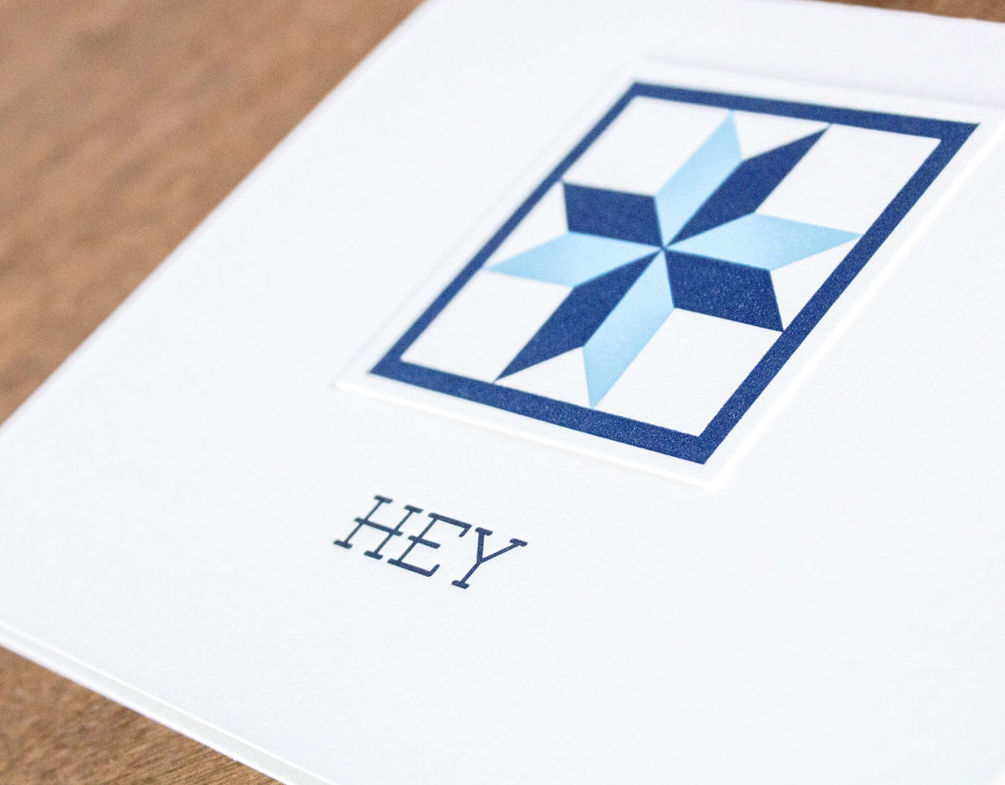 Hey Quilt Letterpress Greeting Card