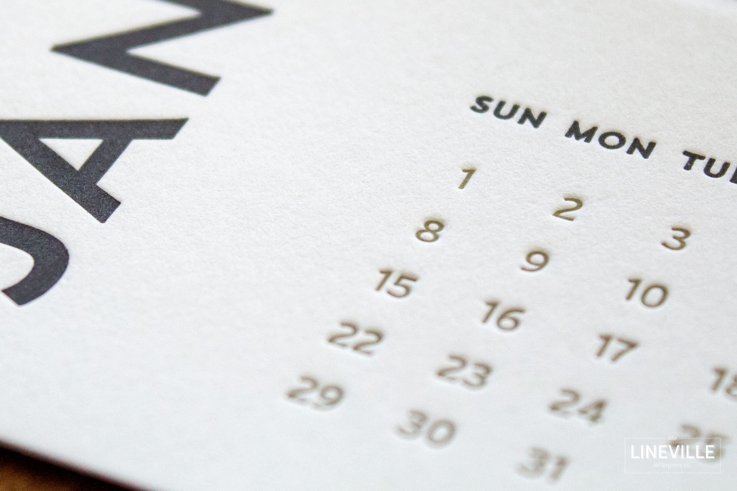 2023 Letterpress Minimal Desk Calendar