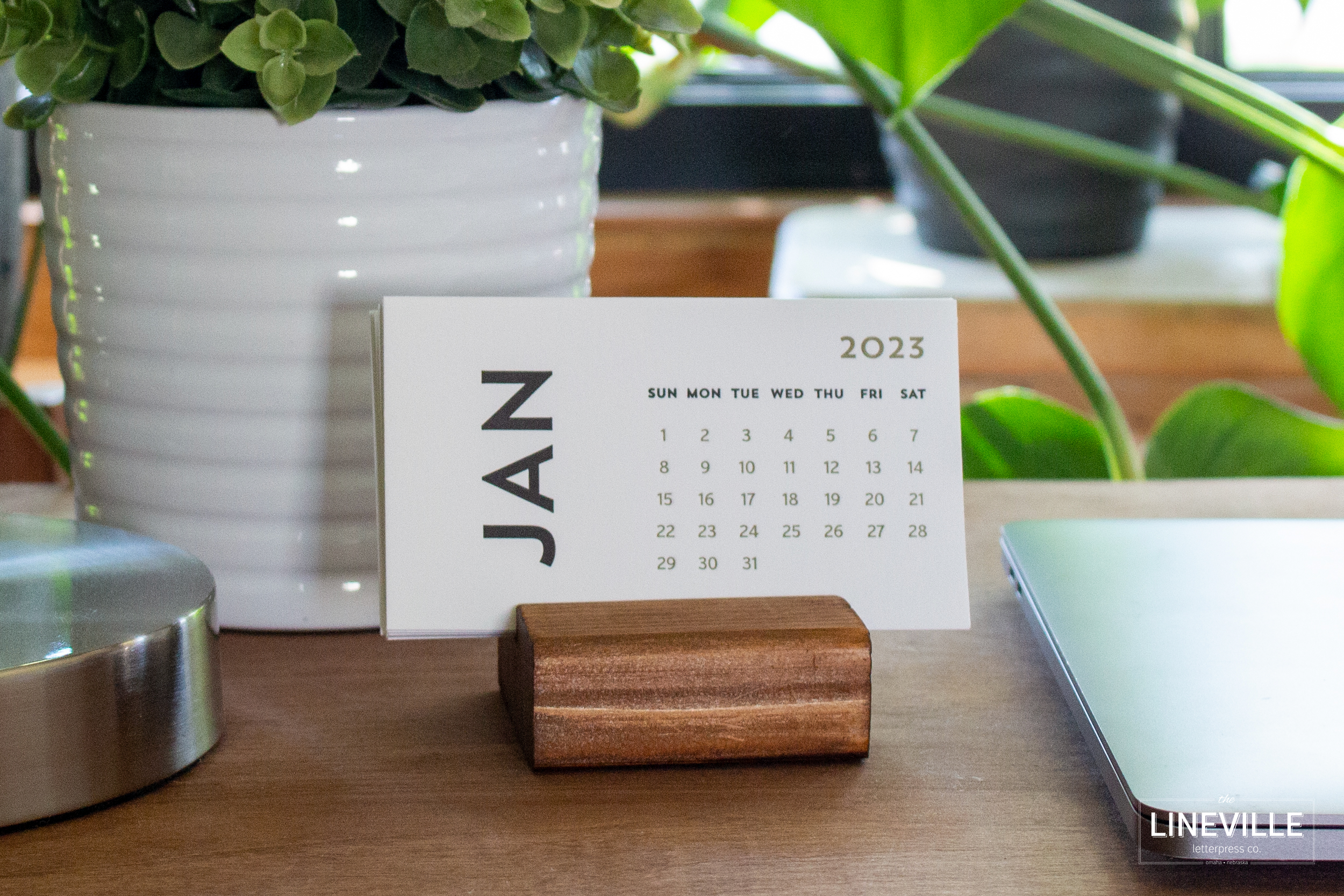 2023 Letterpress Minimal Desk Calendar