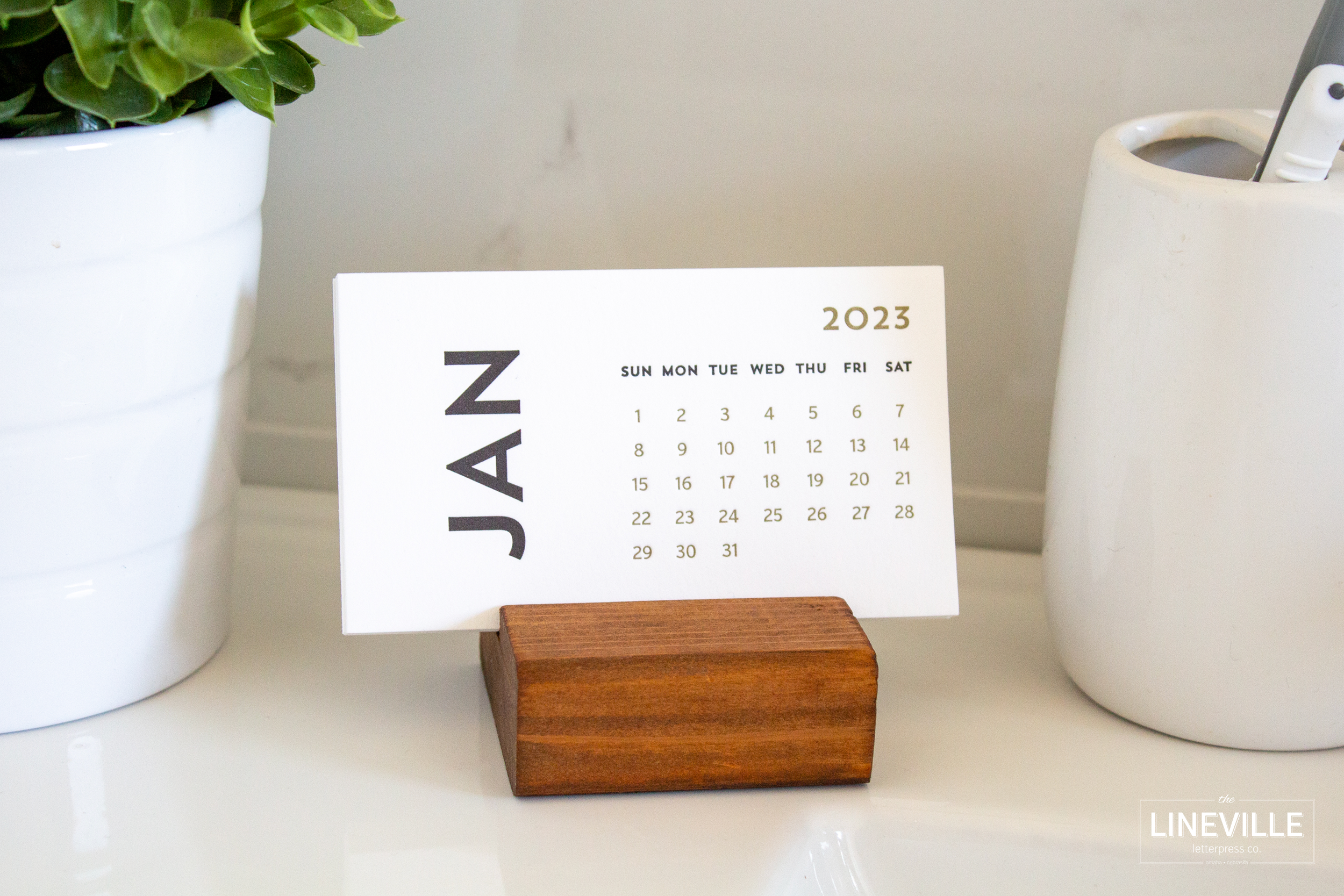 2023 Letterpress Minimal Desk Calendar