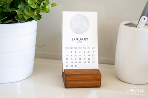 2023 Letterpress Moon Phase Desk Calendar