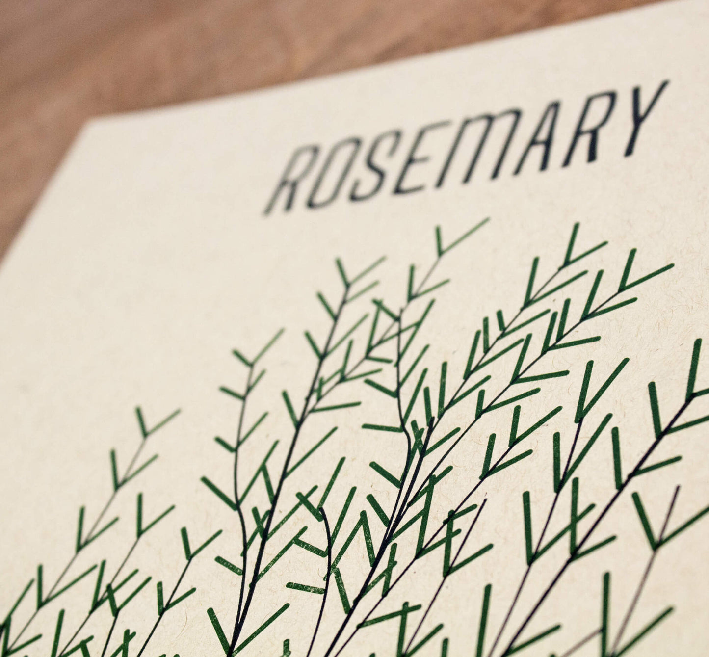 Rosemary 8" x 8" Letterpress Print