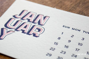 2023 Letterpress Type Desk Calendar
