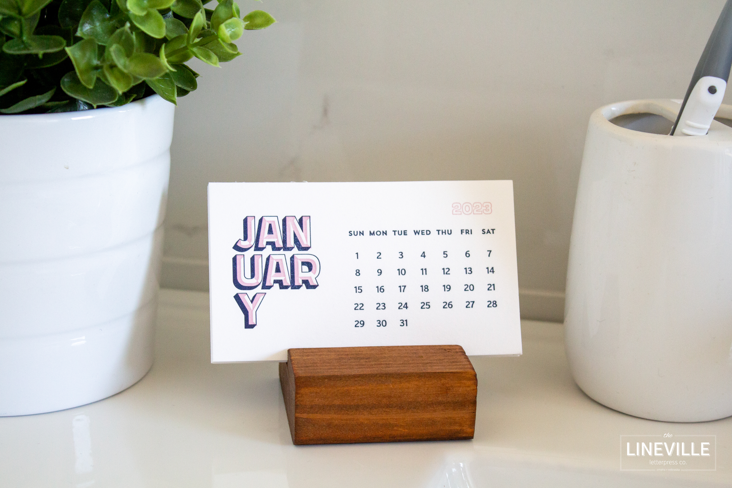2023 Letterpress Type Desk Calendar